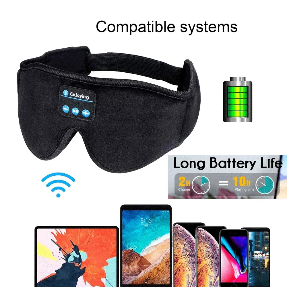 3D wireless sleep headphones w/ Bluetooth