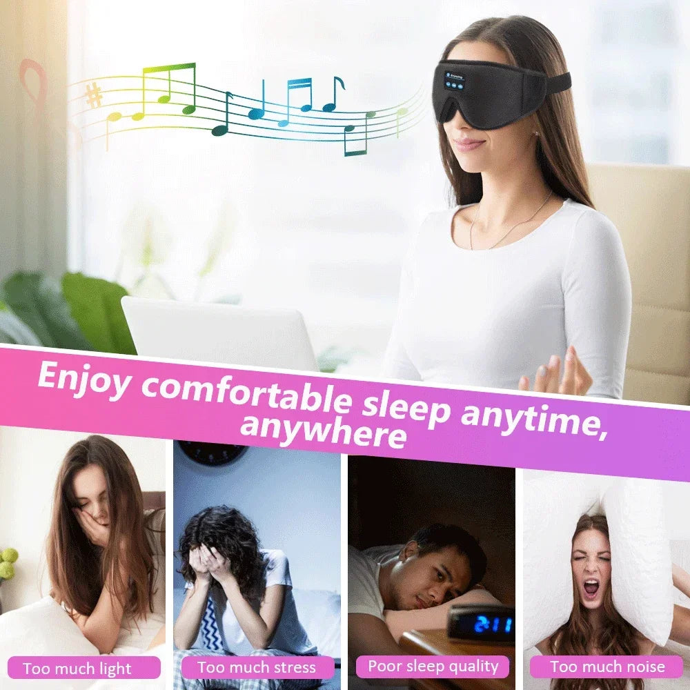 3D wireless sleep headphones w/ Bluetooth
